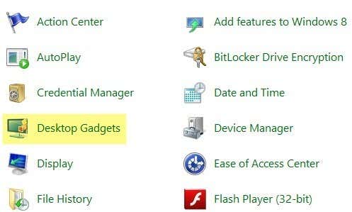 desktop gadgets