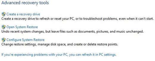 Open System Restore