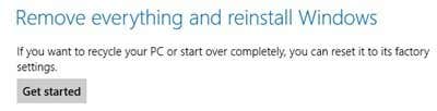 Remove everything and reinstall Windows