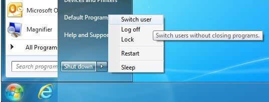 switch user
