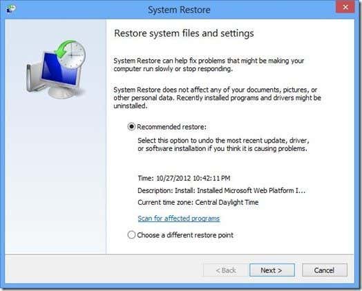 System Restore