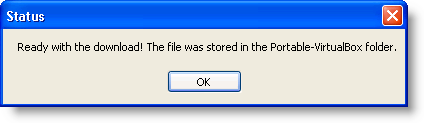 Download of VirtualBox finished