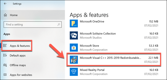How to Fix a &#8220;vcruntime140.Dll Is Missing&#8221; Error on Windows 10 image 3