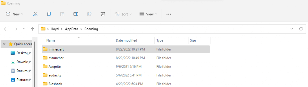 locating minecraft folder