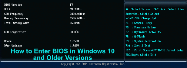 How to Enter BIOS in Windows 10 and Older Versions image 1