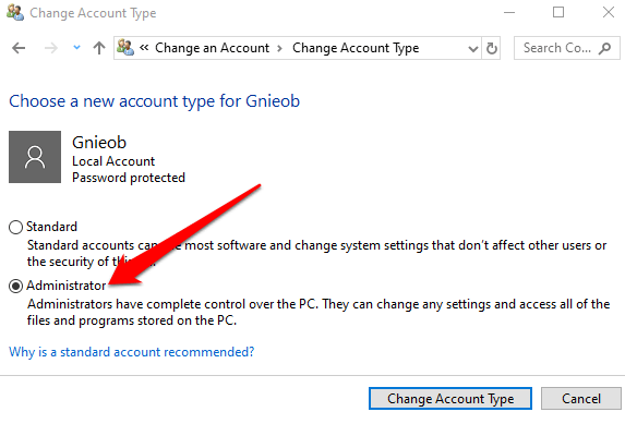 How To Change The Administrator On Windows 10 image 10