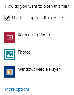 choose default program
