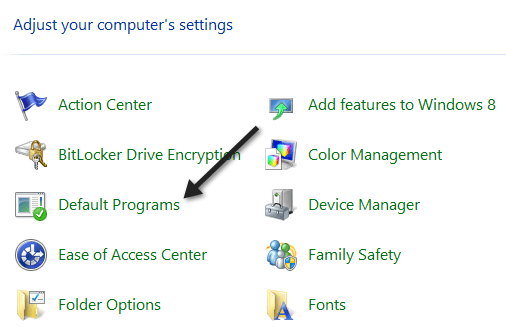Default programs