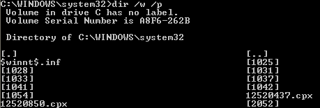 dir dos command