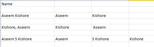 names split excel
