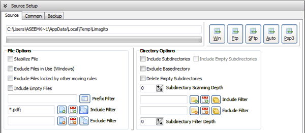 source setup