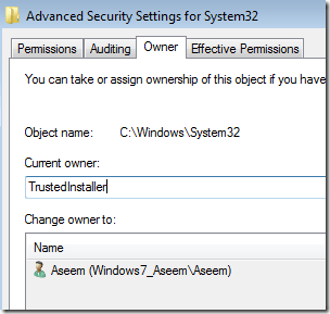 trustedinstaller windows 7