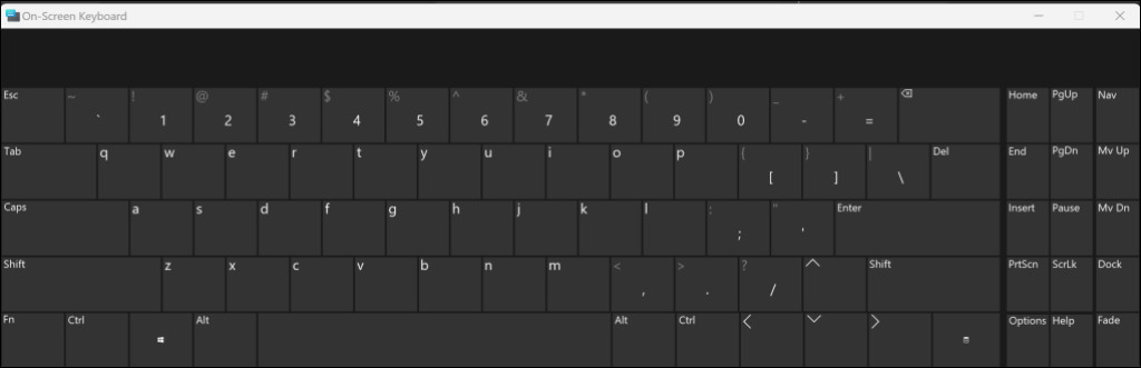 On-Screen keyboard in Windows 11