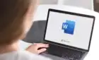 ms word on a laptop