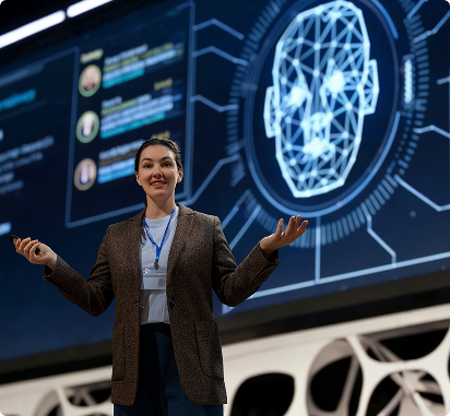 Women speaking about technologies